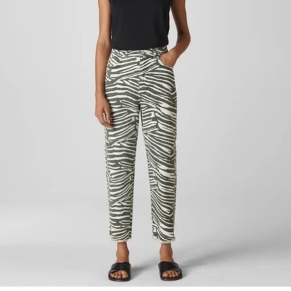 Whistles - Zebra Print - High Waist Barrel Jean - Size 30 - Picture 1 of 9
